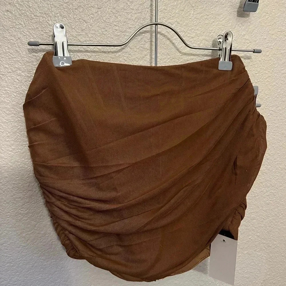 Brown tube top